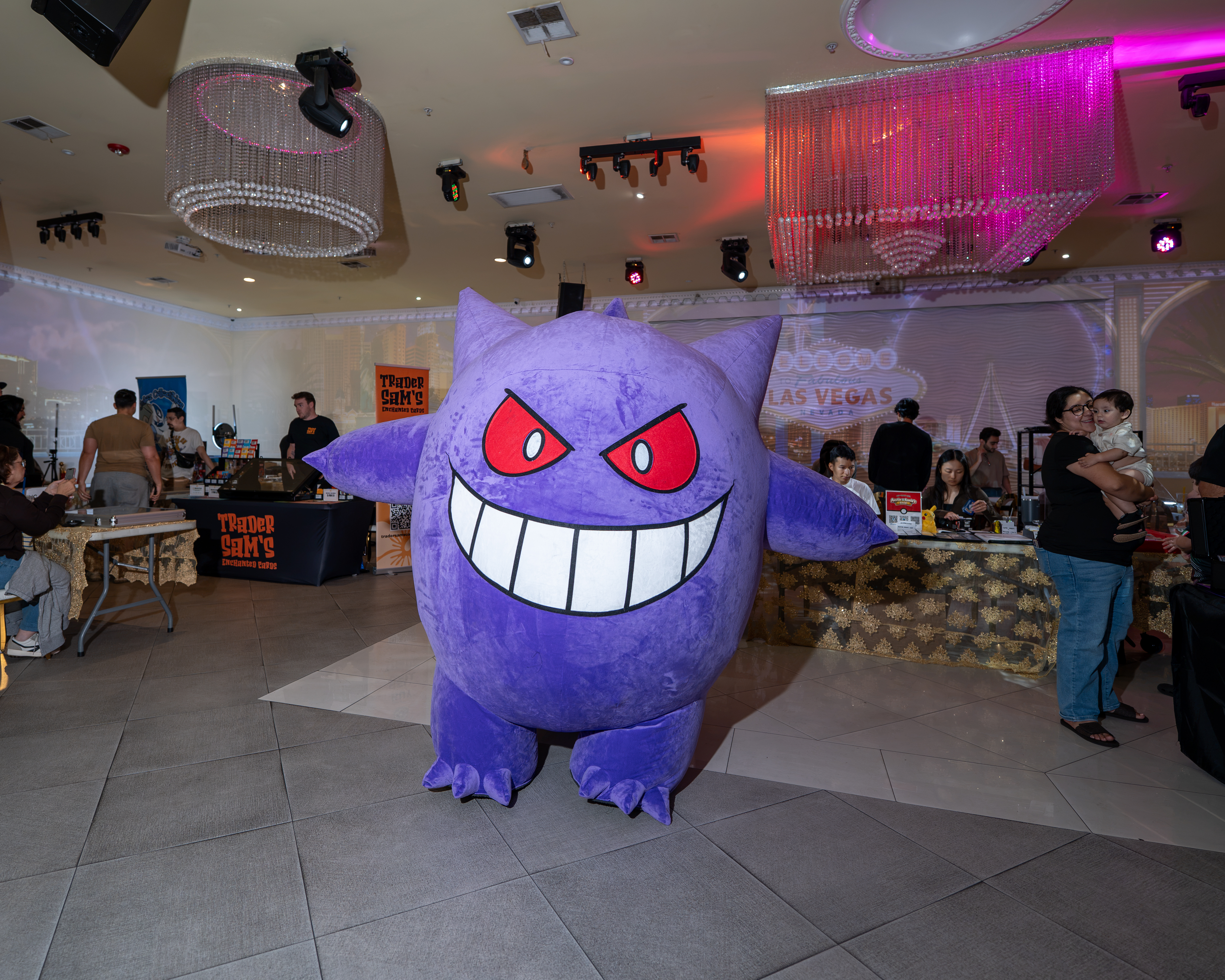 Gengar mascot costume at West Coast Hobby Expo